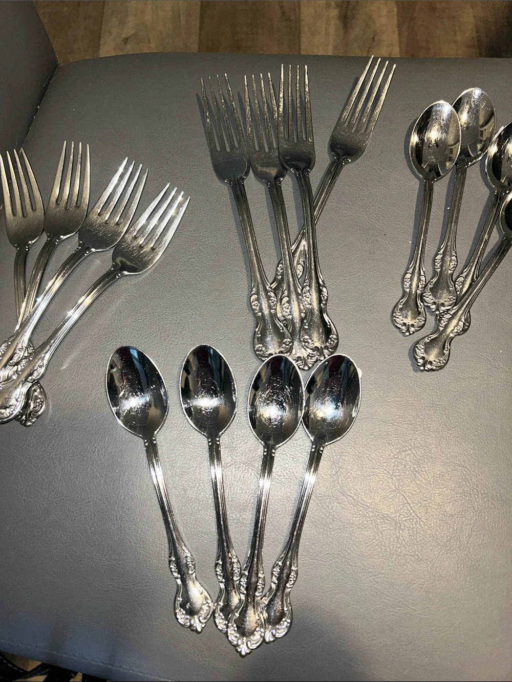 Towle, Silver-Plated Ornate Flatware Set - Silver Serving Spoons and Forks.